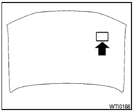 The emission control information label is attached