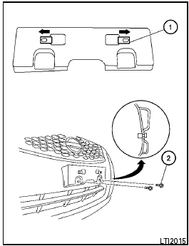 Use the following steps to mount the front license