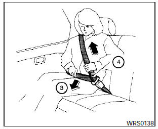 Position the lap belt portion low and snug