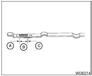 5. Remove the dipstick again and check the oil