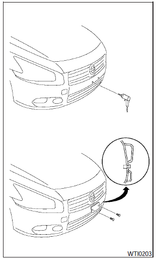 Use the following steps to mount the front license