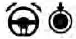 Steering lock release malfunction indicator displaying a steering wheel and warning key icon on the Nissan Versa display