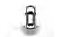 Rear parking sonar radar sensor distance warning block indicator graphic on the Nissan Versa display
