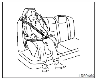 Diagram showing the required height of the Nissan Versa seatback relative to the child's ears when using a low back booster seat versus a high back booster seat