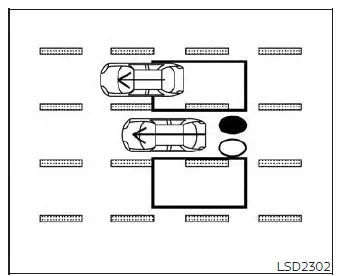 Traffic diagram illustrating a vehicle approaching from behind while driving a Nissan Versa