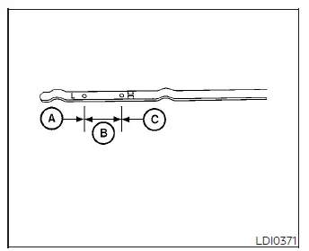 Reading the high and low oil level marks on the engine dipstick of a Nissan Versa