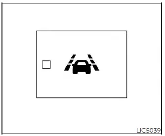 Lower dashboard control panel showing the Lane Departure Warning LDW switch button on the Nissan Versa