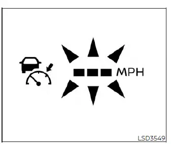 Instrument cluster warnings appearing when cruise activation conditions are not met in a Nissan Versa