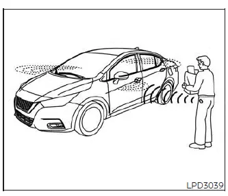 Demonstration of accessing the Nissan Versa hands-free by keeping the Intelligent Key in a pocket or bag