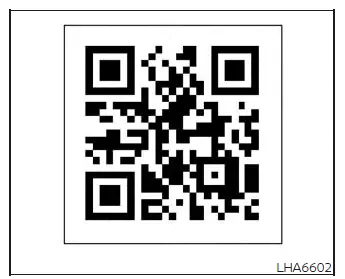QR code link to the digital NissanConnect Owner's Manual for the infotainment system