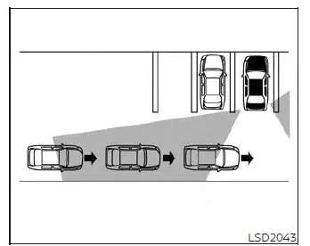 Traffic diagram showing multiple vehicles approaching in a row behind a Nissan Versa