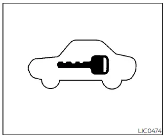 Red security indicator light showing active status of the NISSAN Vehicle Immobilizer System on the dashboard