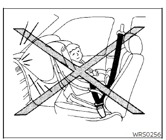 Correct placement of a rear-facing child safety seat on the rear seat cushion of a Nissan Versa