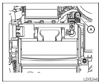 Variable voltage control system current sensor wiring layout near the battery of a Nissan Versa