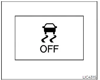 Location of the Vehicle Dynamic Control VDC OFF switch button on the driver side lower instrument panel