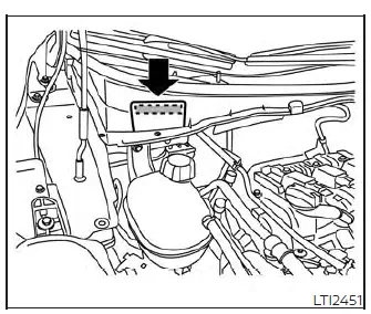 Stamped vehicle identification chassis number location on the Nissan Versa body