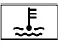Red engine temperature warning symbol showing a thermometer in liquid