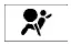 Red supplemental air bag warning light showing a seated occupant with an inflated airbag silhouette