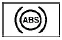 Alternative yellow Anti-lock Braking System warning icon showing the letters ABS in a circle