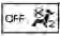 Yellow front passenger air bag status indicator displaying PASSENGER AIR BAG OFF with a seated occupant crossed out