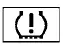 Yellow low tire pressure warning light depicting a tire cross-section with an exclamation mark