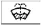 Yellow low windshield-washer fluid warning icon showing a windshield spraying fluid