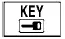 Green intelligent key warning light displaying the key fob icon with signal lines