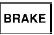 Red BRAKE text warning light icon on the Nissan Versa dashboard