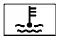Red high engine coolant temperature warning light showing a thermometer submerged in fluid