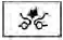 Yellow Automatic Emergency Braking system warning light showing two cars in a collision diagram on the Nissan Versa
