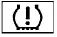 Yellow low tire pressure warning light displaying an exclamation mark inside a tire cross-section