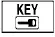 Yellow Nissan Intelligent Key system warning light depicting a key with waves indicating communication failure