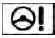 Yellow power steering warning light showing a steering wheel next to an exclamation mark