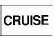 Green CRUISE indicator light displaying cruise control system activation on the dashboard