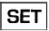 Green SET cruise control speed indicator light showing a speed setting has been configured