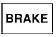 Red BRAKE text warning light indicator on the Nissan Versa instrument cluster