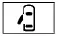 Red door open warning light depicting a top-down view of a car with open side doors