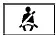 Red front seat belt warning light showing an occupant buckled up on the Nissan Versa instrument panel