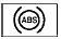 Yellow circular Anti-lock Braking System warning symbol on the Nissan Versa dashboard