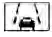 Yellow Lane Departure Warning indicator light showing a vehicle drifting out of lane on the Nissan Versa