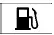 Yellow low fuel warning light showing a gasoline pump symbol on the Nissan Versa instrument cluster