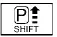 Yellow Shift P Park warning light instructing the driver to move the gear selector on the Nissan Versa instrument panel