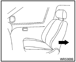 Forward-facing (front passenger seat) – step 1