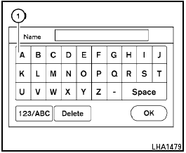 Inputting characters: