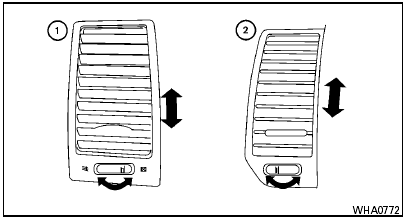 Adjust air flow direction for the driver’s and passenger’s