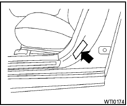 The cold tire pressure is shown on the Tire and