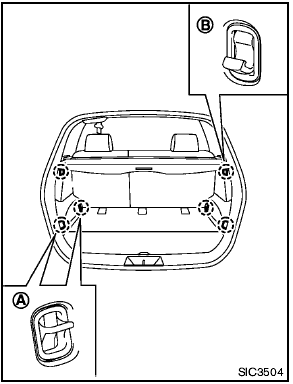 Luggage hooks (if so equipped)