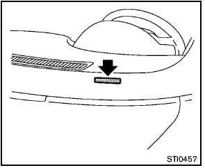 The vehicle identification number plate is attached