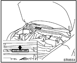 The vehicle identification number is located as