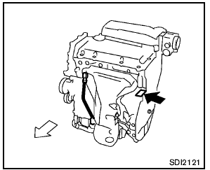 The number is stamped on the engine as shown.